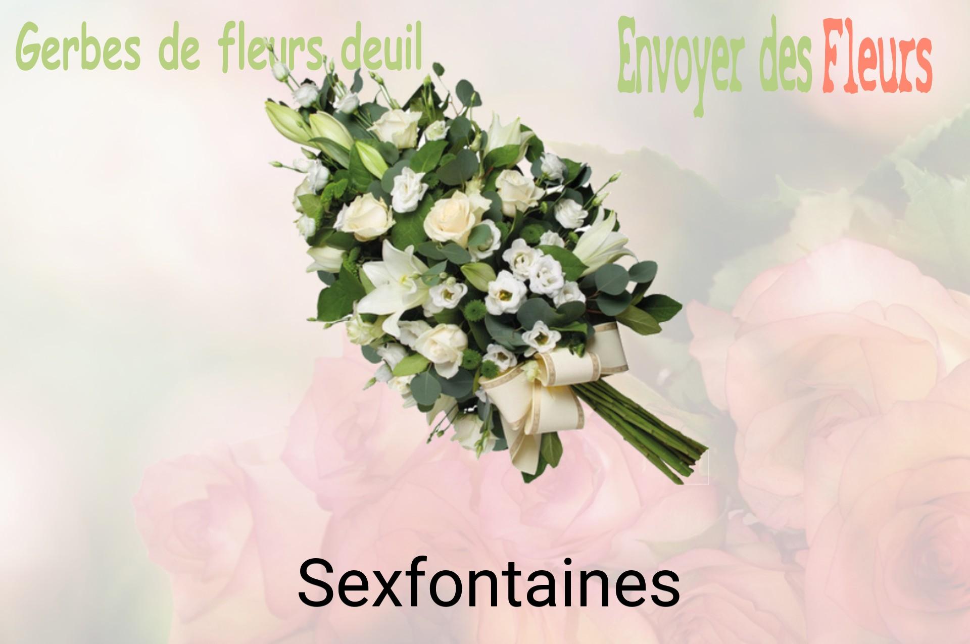 Gerbe de fleurs de deuil livrée à Sexfontaines